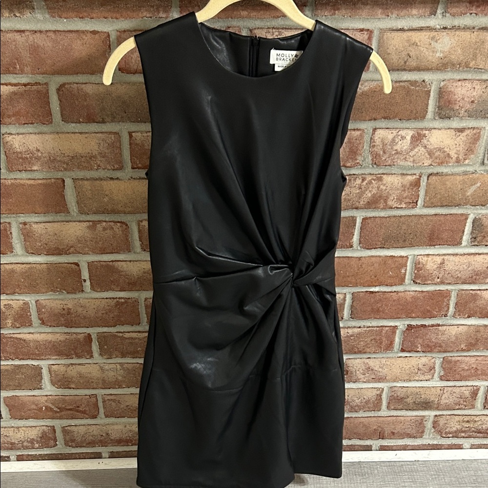 Molly Bracken Black Twist Mini Dress